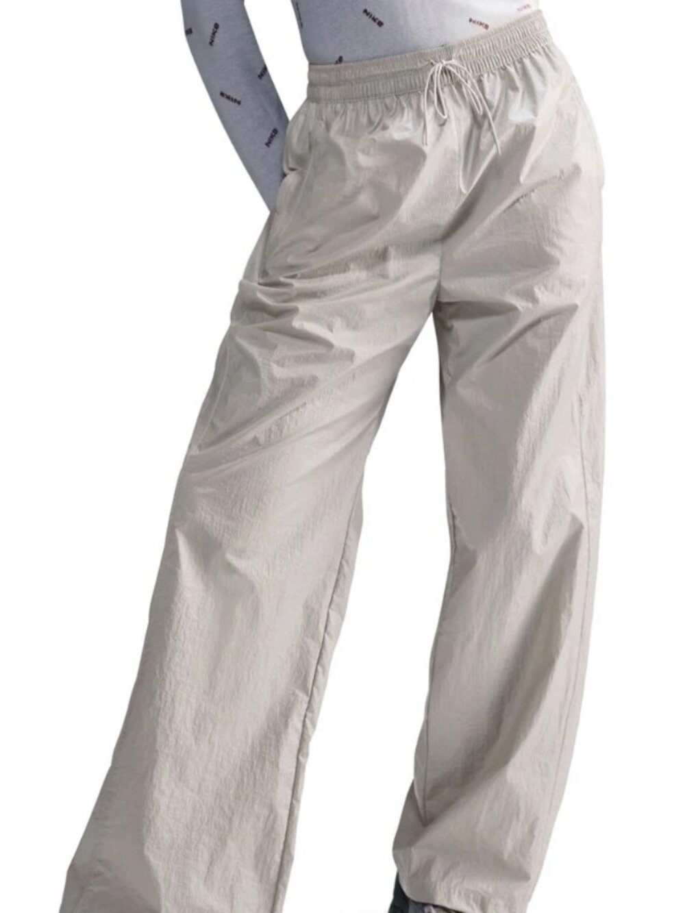 New NIKE Windrunner Woven High-Waisted Pants Windbreaker Straight Women's Medium